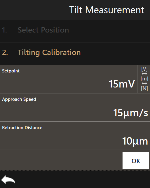 Tilt parameters