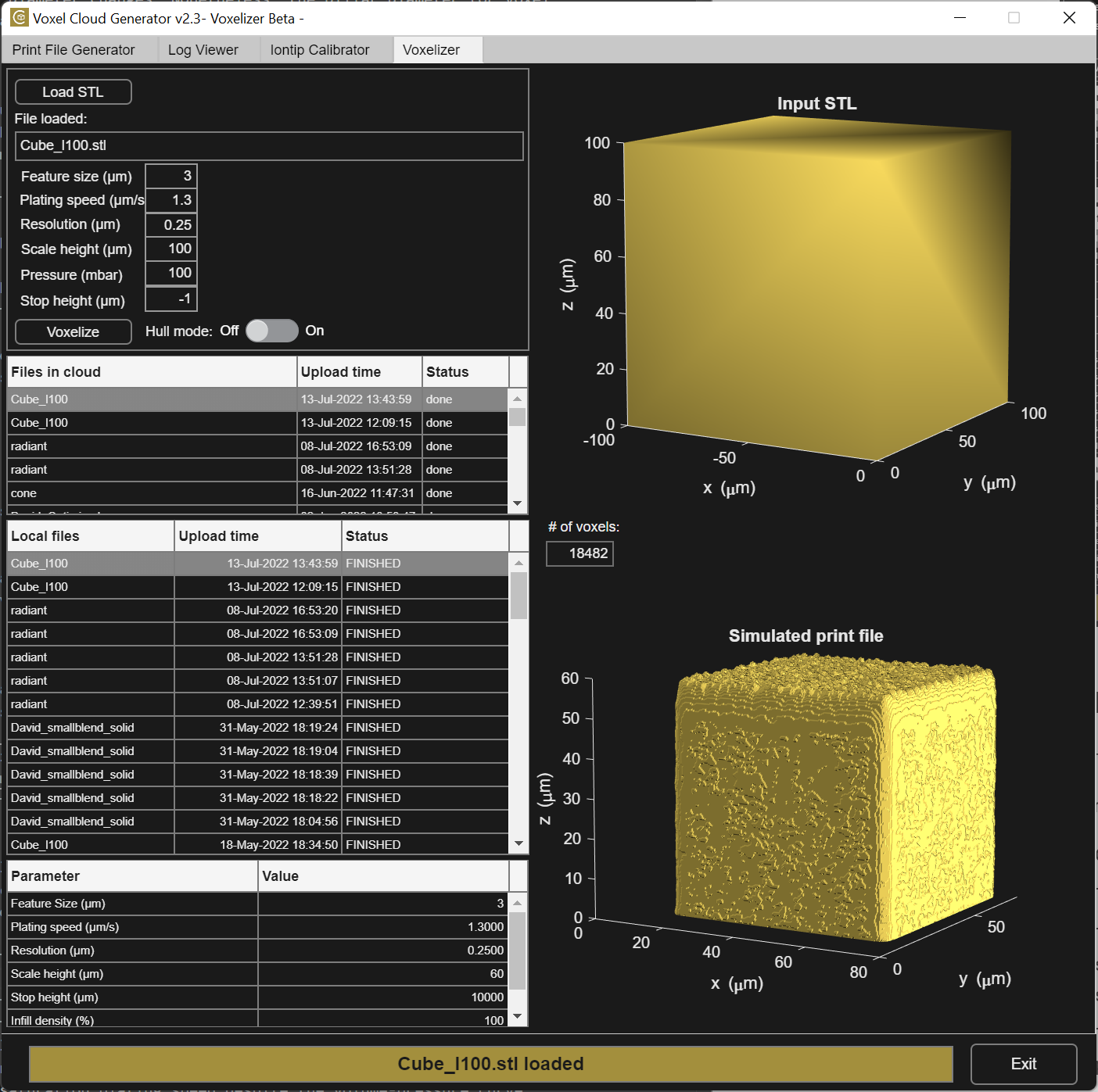 Voxelizer tab CERES Printer Manual