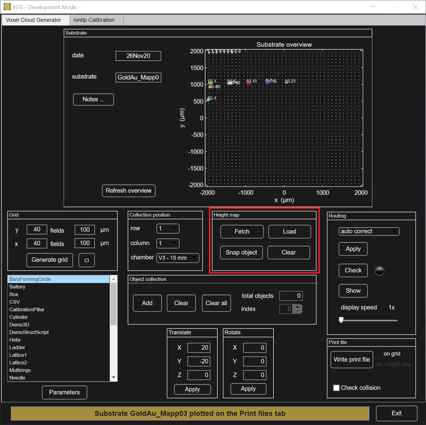 VCG map functions