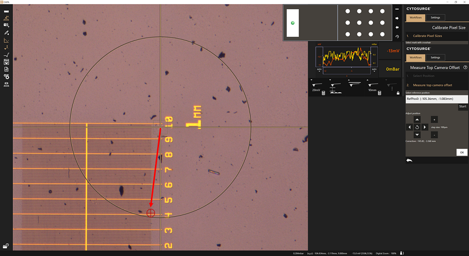 Top Camera offset alignment